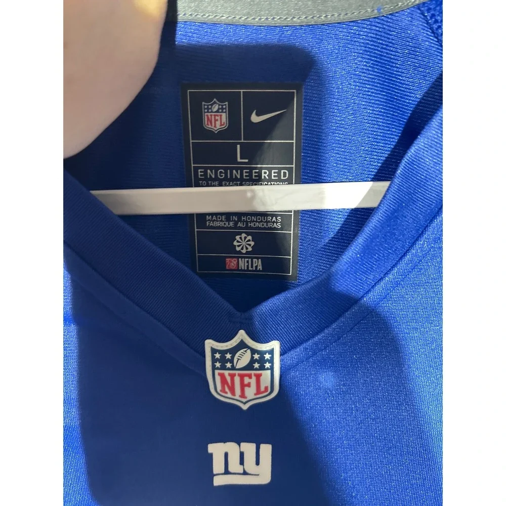 Nike NFL New York Giants Skattebo 44 Jersey Womens Large Blue Football Fan Gear